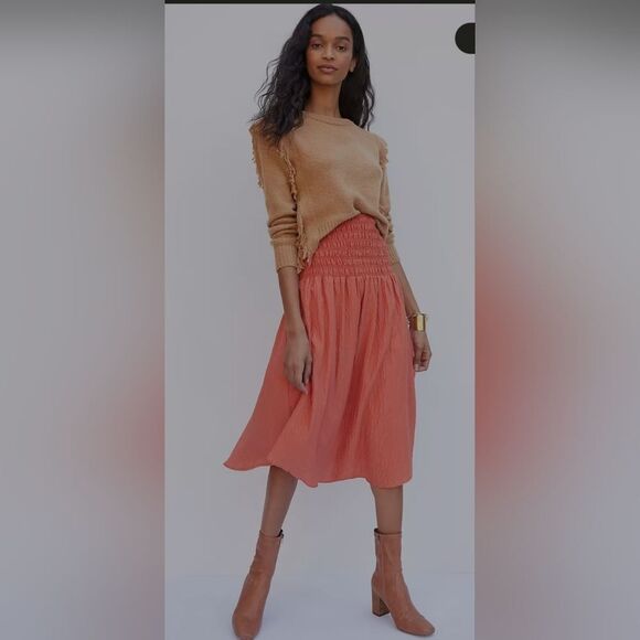 Anthropologie Dresses & Skirts - Anthropologie Maeve Yara Smocked Midi Skirt Size XL